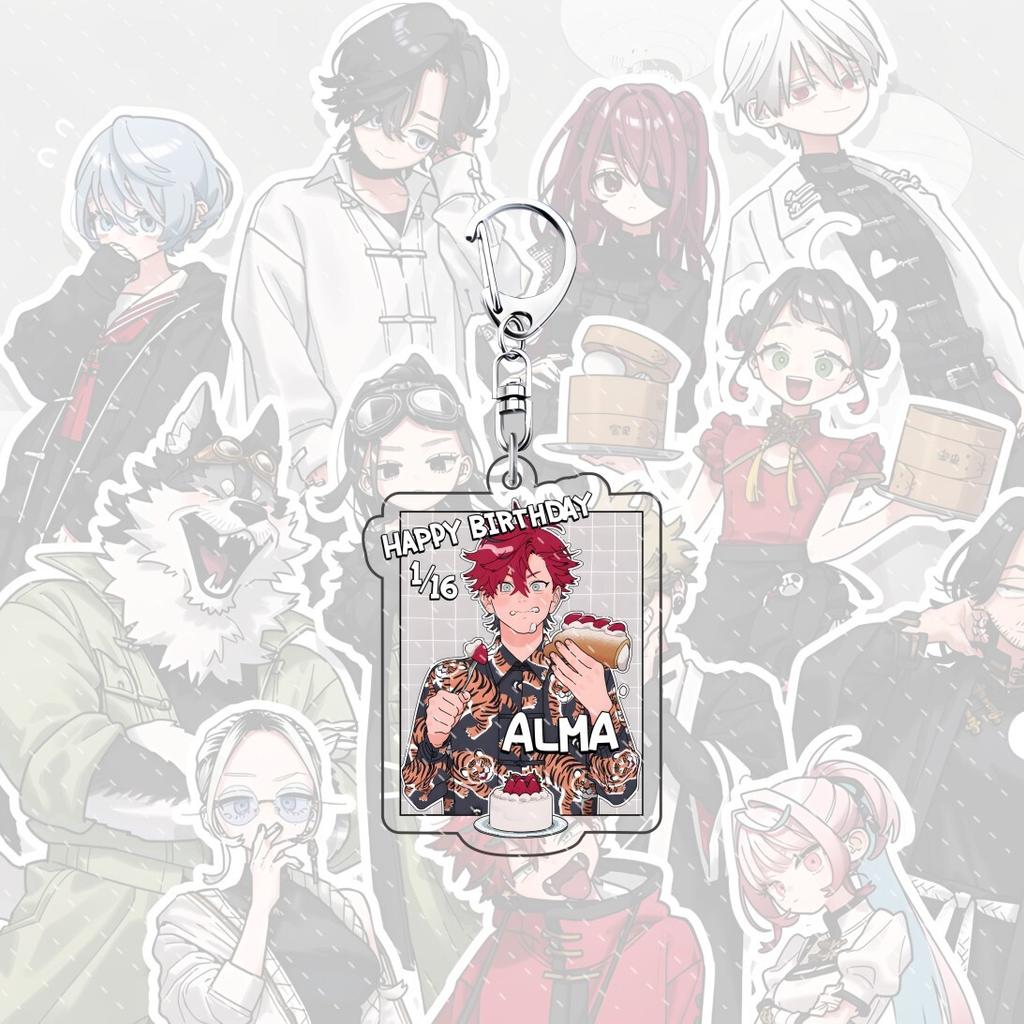 Portachiavi acrilico per zaino anime Gokurakugai 6 cm personaggio Aruma Tao Saotome Nei Takarai Tatsuomi Ban decorazione regalo carino