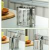 Rurka na pałeczki ze stali nierdzewnej 304, ociekacz, montowany na ścianie, podwójny pojemnik na pałeczki, kuchnia C