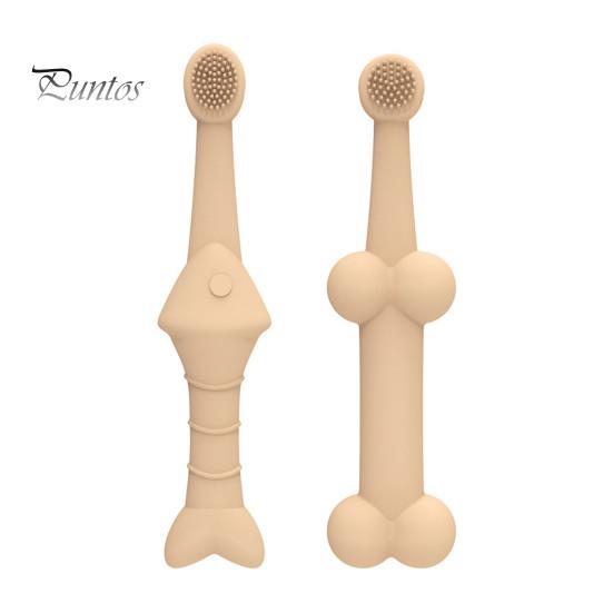 

2 шт., силиконовая зубная щетка для домашних животных, зубные щетки для собак и кошек, набор для чистки зубов домашних животных, мягкая щетина, инструмент для ухода за зубами для больших и маленьких домашних животных бежевый