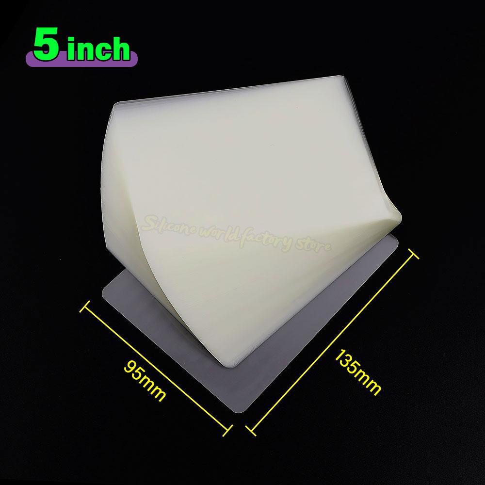 Silicone World 3/4/5/6 Inch 100 Sheets 60 Mic Thermal Laminating Film PET Plastic Film For Photo/Card/Picture Hot Laminator Film