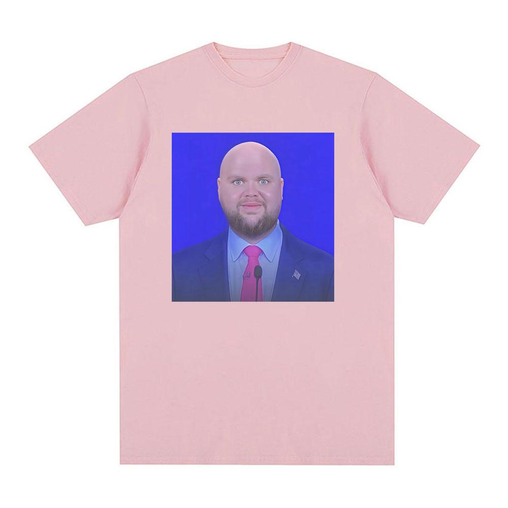 JD Vance Meme Glatzer Babygesicht Lustiges T-Shirt Herren Damen Mode Humor Gothic Übergroßes T-Shirt Baumwolle Lässig Kurzarm T-Shirt