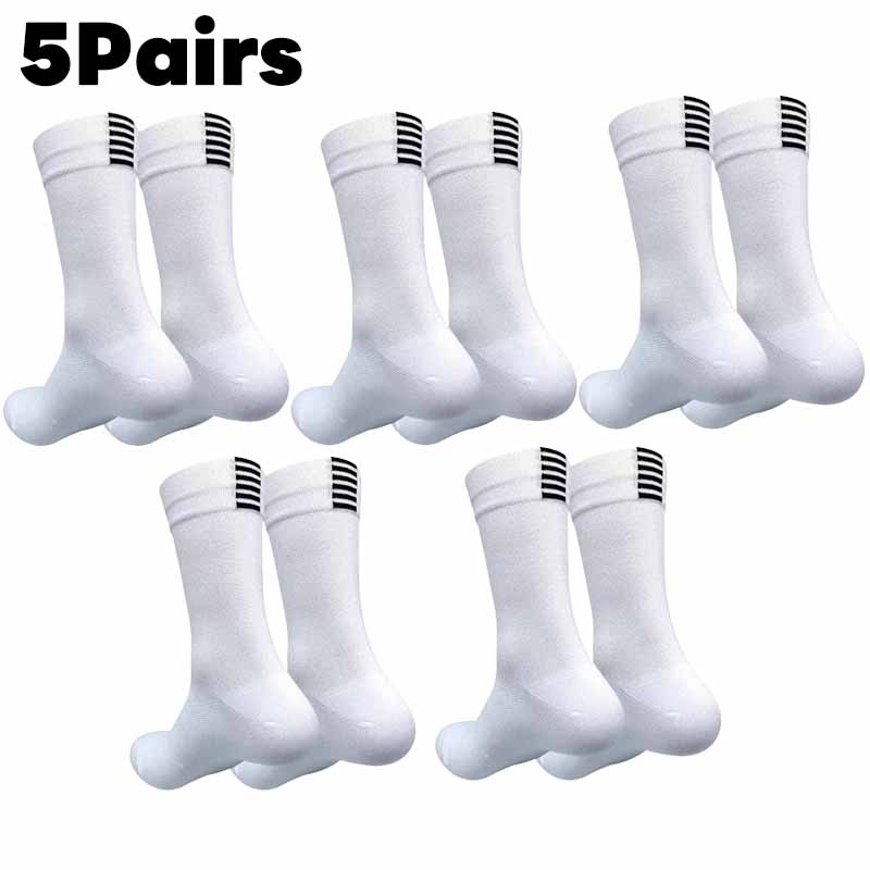 5Pairs High Quality Cycling Socks Summer Sweat Wicking Running Quick Dry Medium Cylinder Men Women Sports Fitness Sports Sock