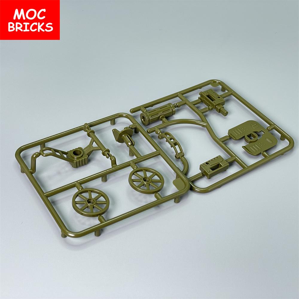 Non-Toxic Moc Bricks Special Troops Accessories Machine Model Gun German Army Educational Diy Building Blocks Plastic Toys