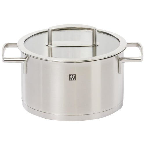 ZWILLING "Vitality Suppentopf 20cm 3,5L" Edelstahl tiefer Zweihandtopf 3-lagige Bodenstruktur IH-kompatibel spülmaschinenfest [Autorisiert Ja