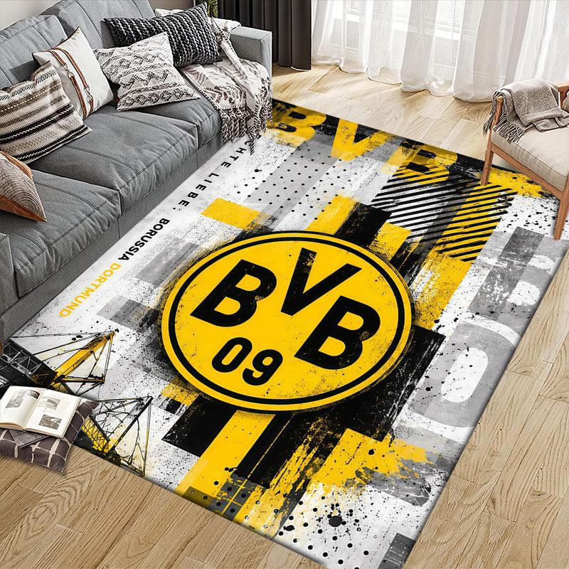 BVB Flannel Printed Carpet, Home Sofa Decoration for Living Room & Bedroom, Non‑Slip Play Flannel Floor Mat for Game Room