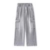 American retro trendy brand loose straight jeans men's spring and summer new wide-leg casual tooling trousers