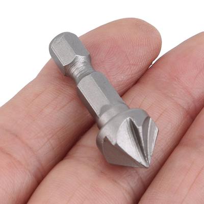 Hardware 6 Flute Countersink Drill Bit Six Flute Chamfer Point Angle Cutting Tool 1Pc