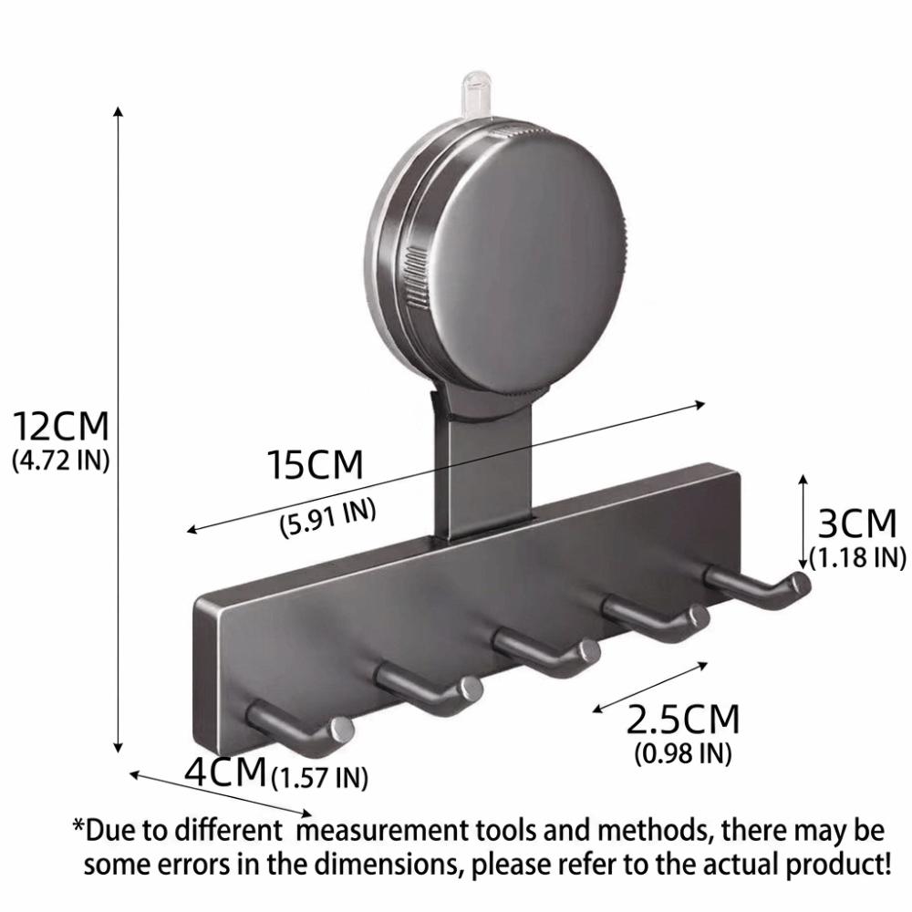 Punch-Free Suction Cup Hook Strong Load Bearing Storage Rack Light Luxury Wall Hook Cabinet