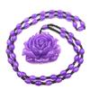 Retro Imitation Amber Necklace For Men And Women Purple Beaded Long Pendant Sweater Chain Mother'S Day Gift