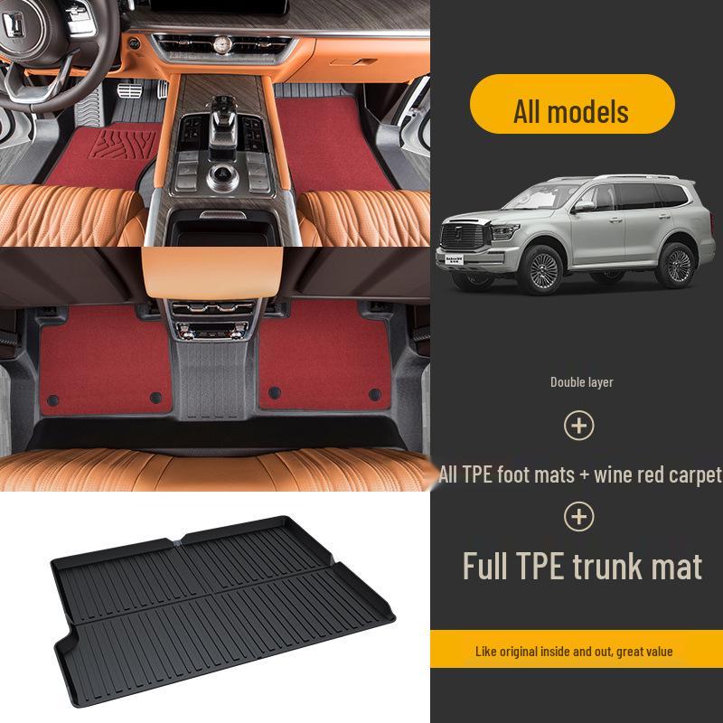 Tank 500 Floor Mats: Fully Enclosed, All-Season, TPE for 5/7-Seater New Energy Models