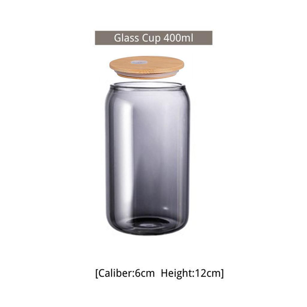 550ml/400ml Glass Cup with Lid and Straw Transparent Reusable Coke Cup Juice Glass Beer Can Milk Mocha Cups Mug Drinkware