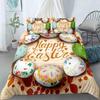 Soft Easter Eggs Print Duvet Cover Happy Easter Cartoon Rabbit Toddler Bedding Sets Twin King Queen Size Microfiber Quilt Cover