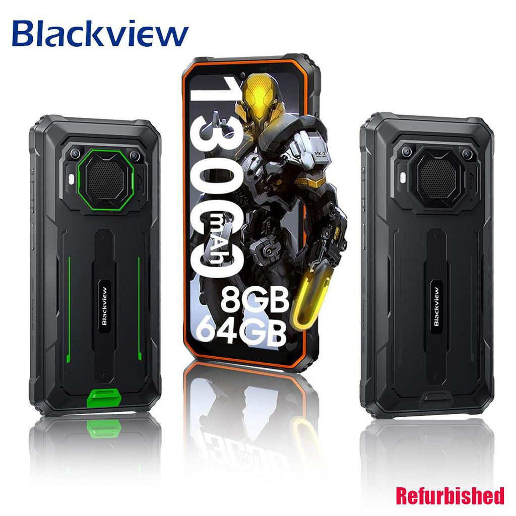 Refurbished Blackview BV6200 Rugged Phone 8GB 64GB 13000mAh Andriod13 Octa Core  Mobile Phone 6.56'' Waterproof Smartphone