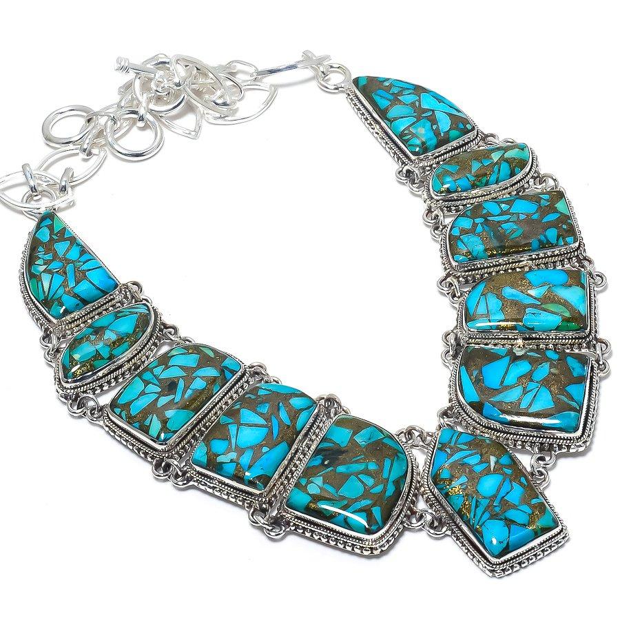 

Spiny Oyster Turquoise Gemstone Handmade 925 Silver Jewelry Necklace 18 JCN484-325