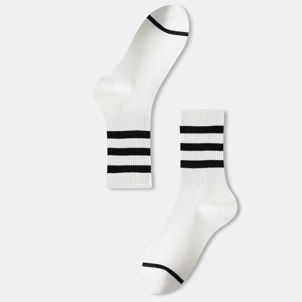 

Женские весенне-осенние тонкие полосатые дышащие влагоотводящие студенческие длинные носки 1 pair