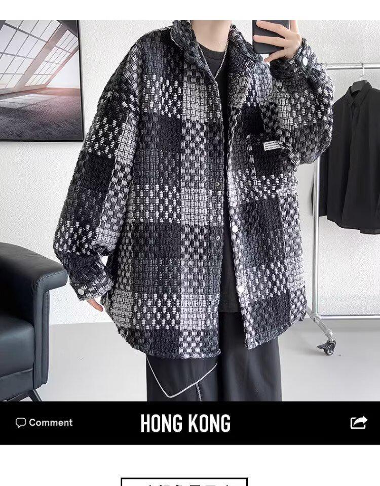Men’s High-End Woolen Jacket - Autumn/Winter Collection, Thickened for Extra Warmth, Trendy and Stylish Outerwear.