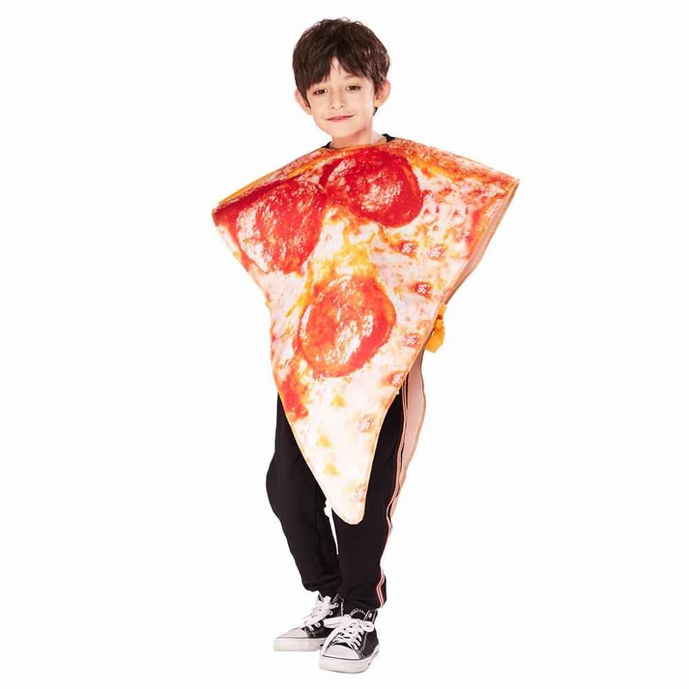 Grappig Pizza Kostuum voor Volwassenen Halloween Voedsel Cosplay Familie Groep Outfits Carnaval Pasen Purim Verkleedkleding One Size beige
