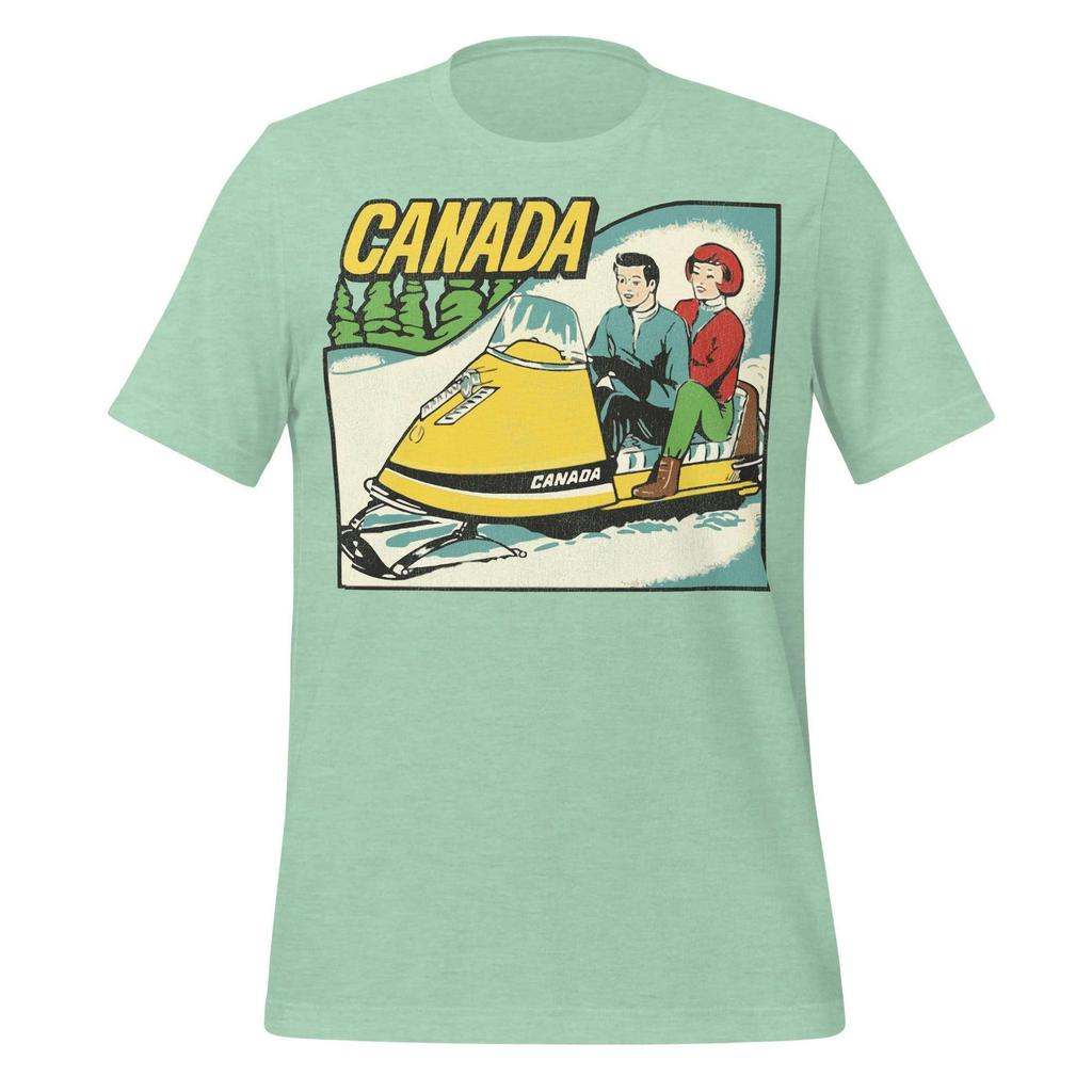 Retro Canada Snowmobiling Shirt - Vintage Travel Souvenir Tee