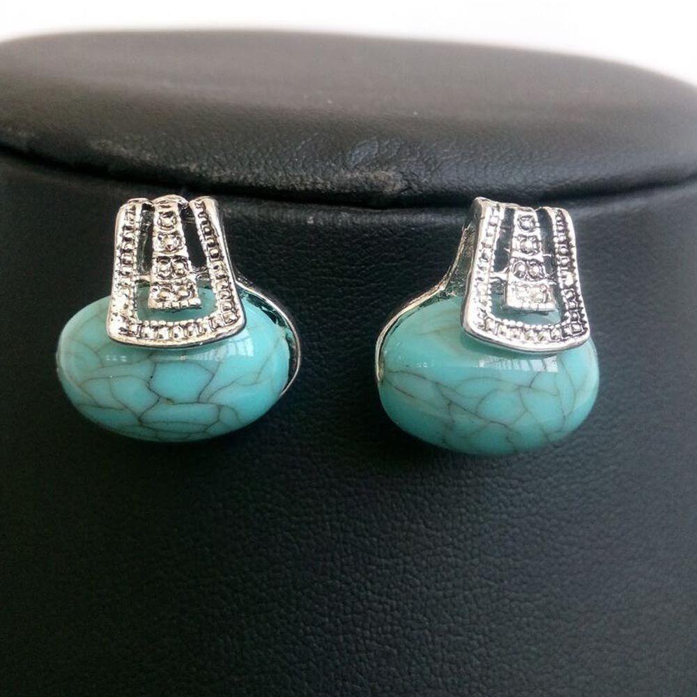 Elegant Jewelry Sets Retro Turquoise Accessories Necklaces Women Earrings