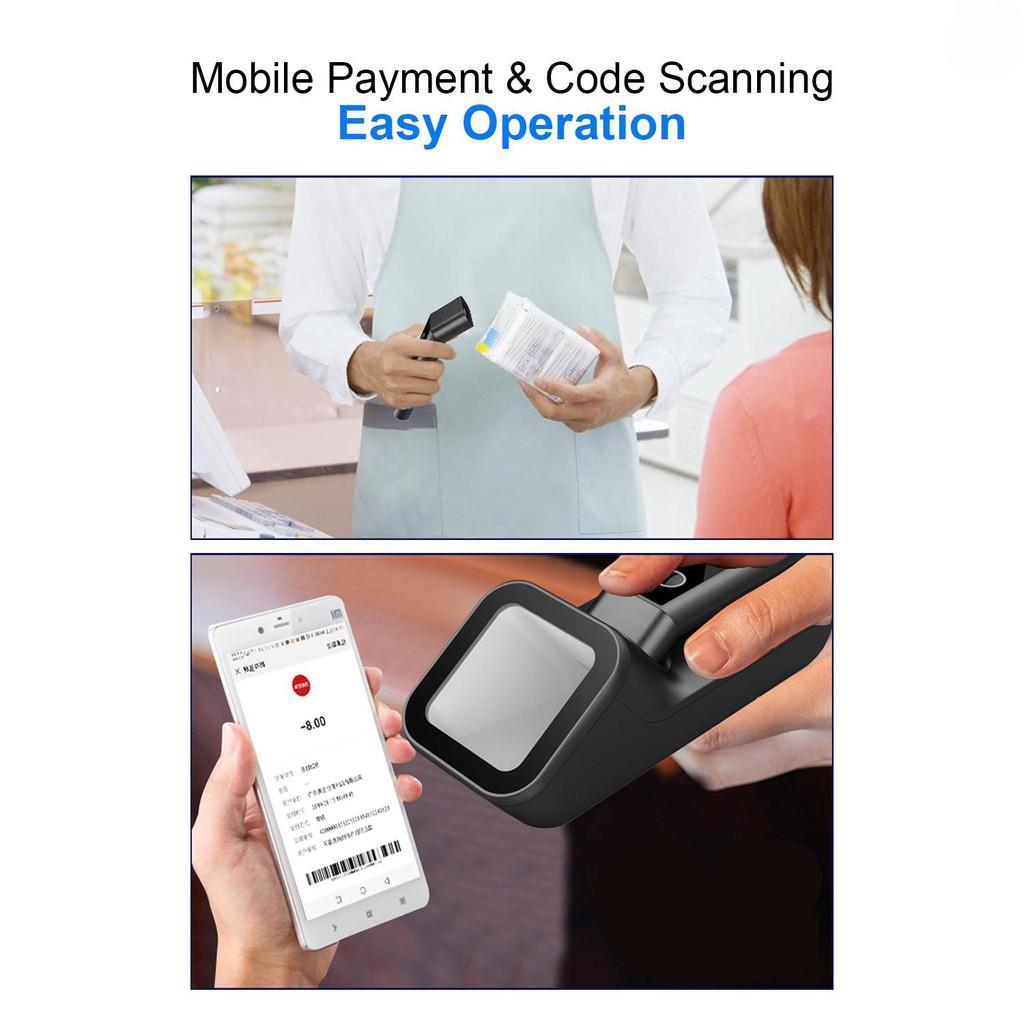 3-in-1 Supermarkets Stores Wireless Intelligent Barcode Scanner Handheld 1D Bar Code Reader