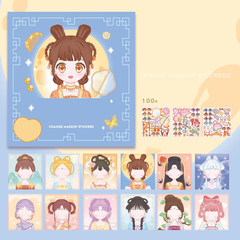 1 Set Of Makeup Changing Stickers For Hand Account Guka Stickers Princess Toy Book Stickers For Interactive And Fun Decoration