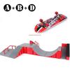 Finger-Skateboards Skate-Rampe Teile-Set Spielzeug Finger-Fahrrad Finger Training Sport Fingerboard Spielzeug Skatepark-Rampe Spielzeug für Kinder