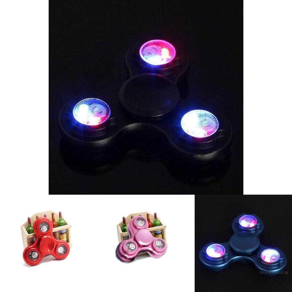 Hochwertiger LED-Leucht-Blink-Fidget-Tri-Spinner zur Angst- und Stressreduzierung