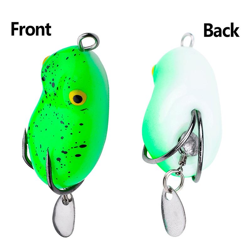 2Pcs 7G 4.5Cm Mini Thunder Frog Roadbait Simulation Roadbait Soft Roadbait Black Fish Bait Modified Thunder Frog Soft Bait