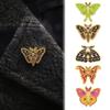 Vintage Insect Jewelry Enamel Moth Brooch Cartoon Alloy Lapel Pin Men Artistic Badge Women Accessories for Suit Dress Coat Scarf Retro Clothing