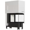 Steel Fireplace KRATKI REGNOR 500/700 8 kW Ø 200 3-sided, Self Closing Door