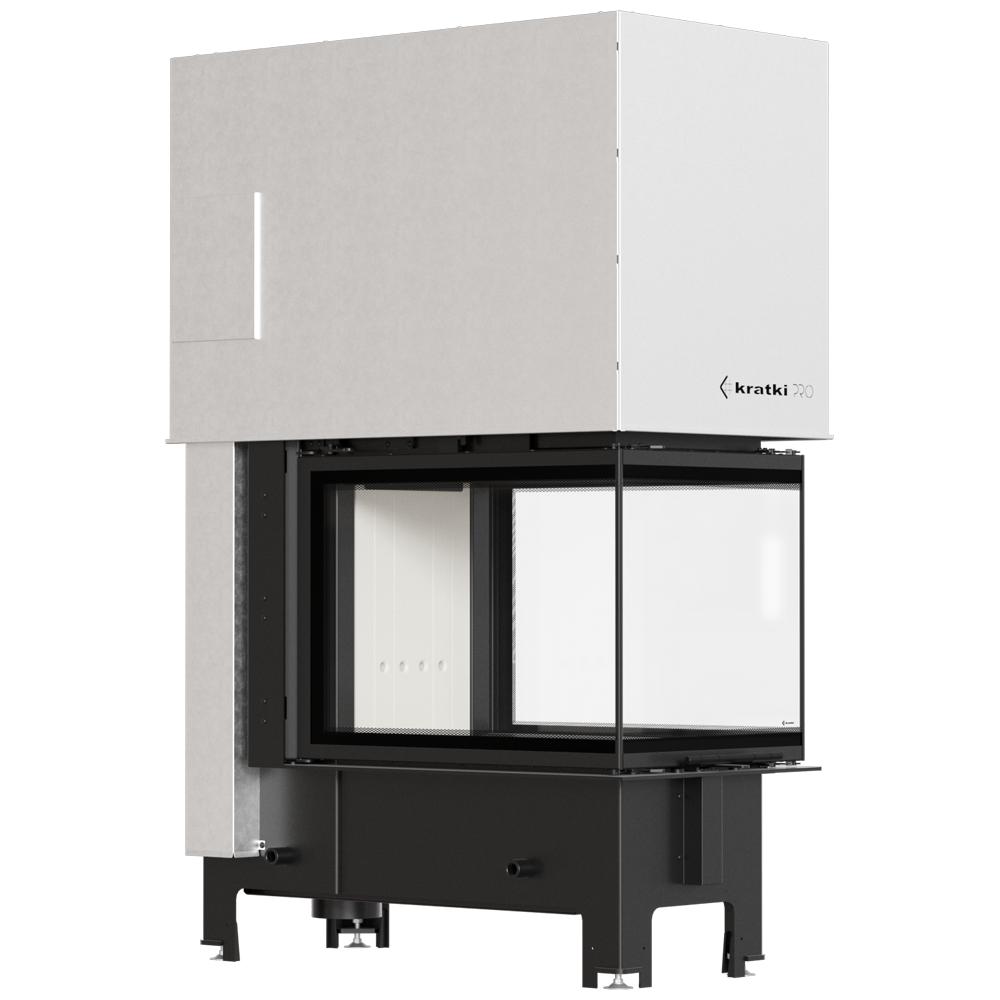 Steel Fireplace KRATKI REGNOR 500/700 8 kW Ø 200 3-sided
