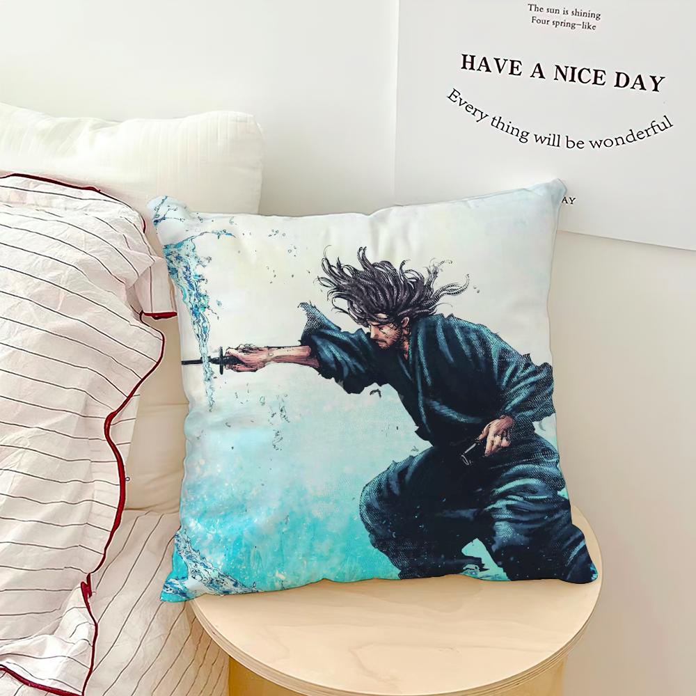 Manga Vagabond Cool Pillow Case Sofa Living Room Bedroom Headboard Backrest Cushion Square Cushion Nap Time
