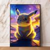 Pikachu Canvas Prints Cute Anime Poster Decor Paintings Modern Living Room Cartoon Character Picture Wall Decor Gifts