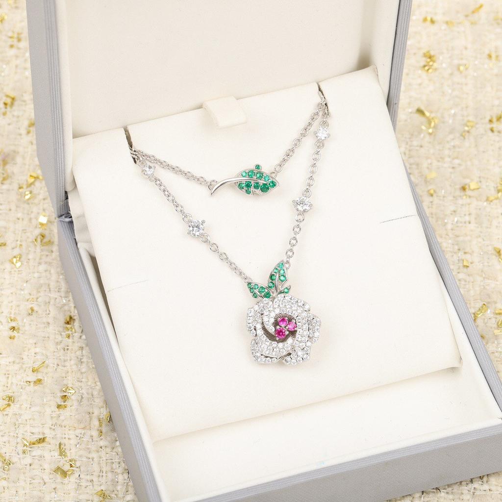 New Trend Hot Brand Necklace Anniversary Gifts Luxury Jewelry Necklaces For Women Flower Wedding Engagement Pendants 925 Sliver