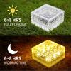 2Pack Solar Glass Brick Light Solar Ice Cube LED Light Crystal Brick Stone Lamp For Garden Courtyard Pathway Patio Pool Decor