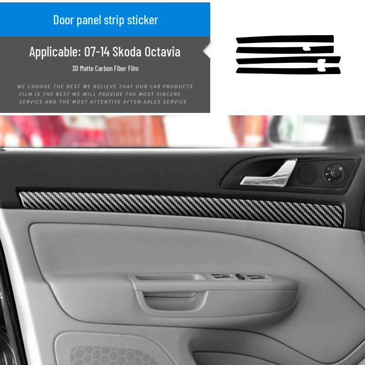 09-14 Skoda Octavia Interior Carbon Fiber Sticker, Free Replacement for Damage