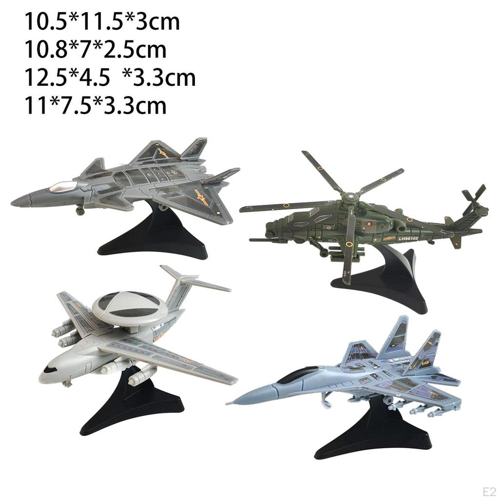 4Pcs Miniature Airplane Toys, Planes Model Building Set, DIY Assemble for Adults Boy Gifts