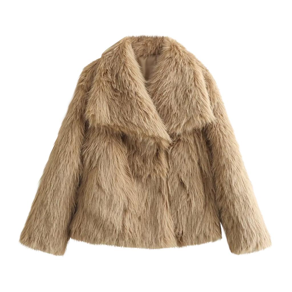 Women Winter Coats Fleece Cropped Jacket Long Sleeve Open Front Cardigan Warm Outerwear Fall Clothes