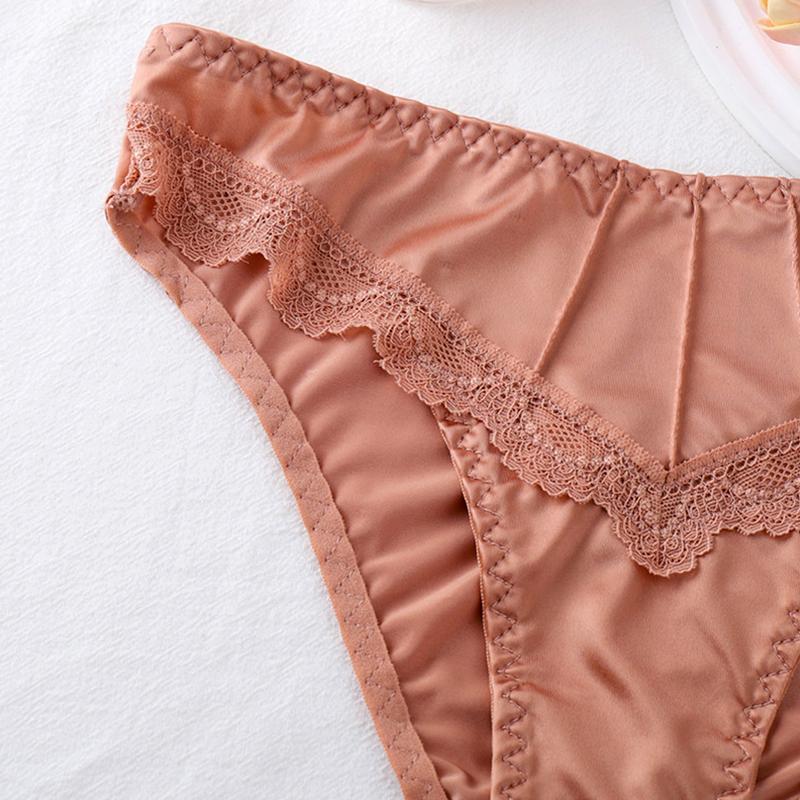 1 Stück Lingerie Nahtlose Slips Spitze Damen Unterhosen Nylon Unterwäsche Höschen String Satin Seide