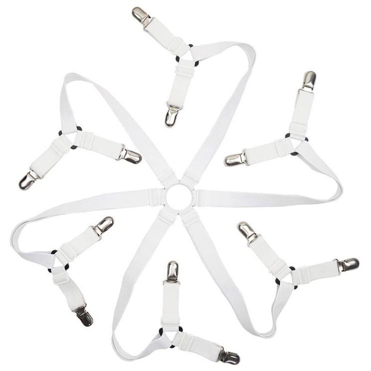 

12 Держателей простыни, Шестигранный зажим для фиксации покрывала One Size белый