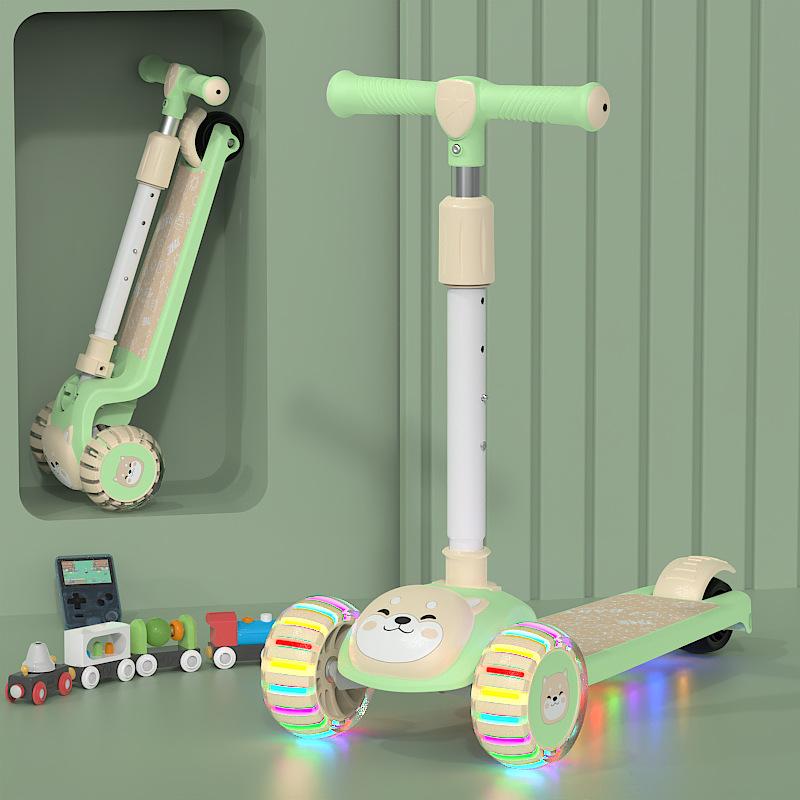 Hulajnoga dziecięca, Hulajnoga składana ślizgowa trzy w jednym dla chłopców i dziewczynek