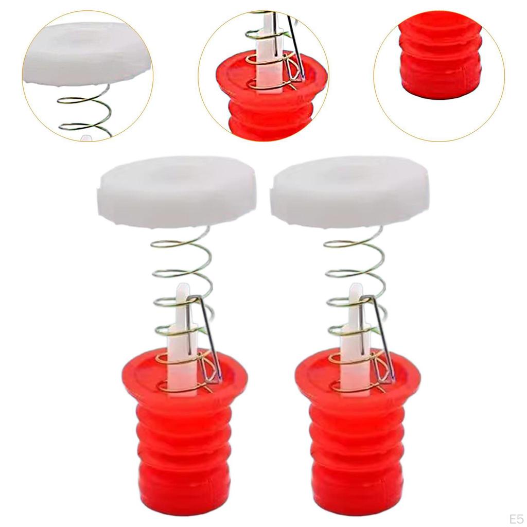 2 Pack Washing Machine Drain Valve Cores Sealing Plug Replacement Siphon Spring