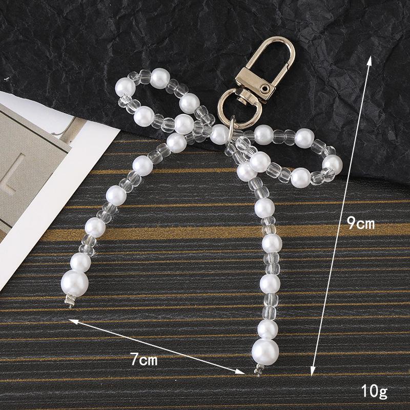 Creative Pearl Bow Pendant Keychain: Exquisite Gift Accessory for Bag or Phone Case
