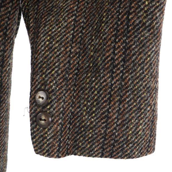 Harris Tweed 70-talls vintage skreddersydd jakke Brun Dame Brukt