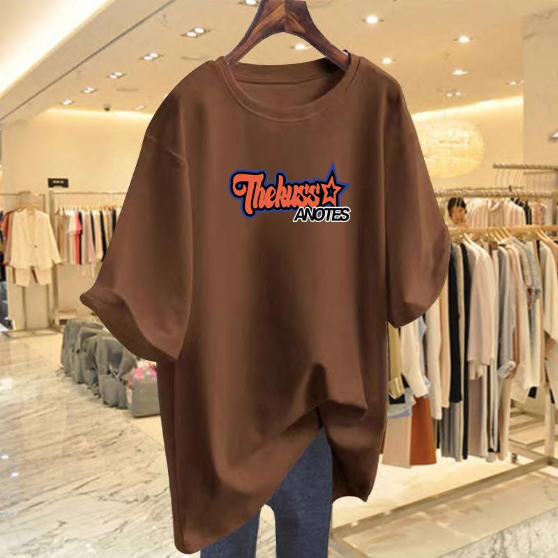 

Cotton Short Sleeve T-Shirt Women s Trend Fashion Versatile Summer Breathable Cool Comfortable Women s Top XXXL