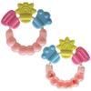 Baby Rattle Teether Toys BPA-Free Silicone Chewable Teething Toys for Infants, Soothing Relief for Sore Gums with Gentle Rattle Sound