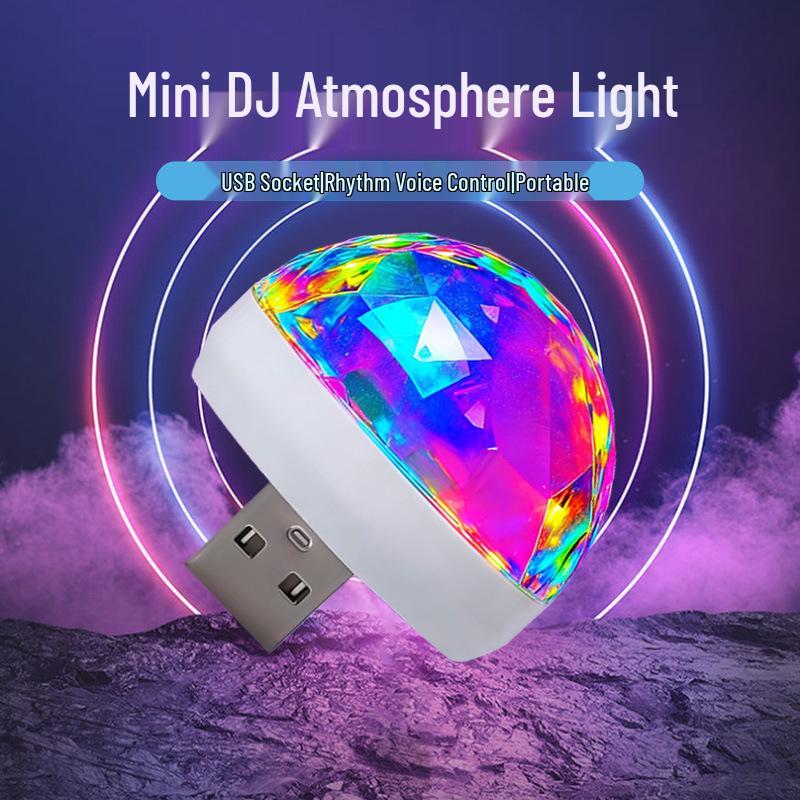 Mini A115 USB Voice-Activated LED Night Light - Seven-Color Atmosphere Lamp Atmosphere Light