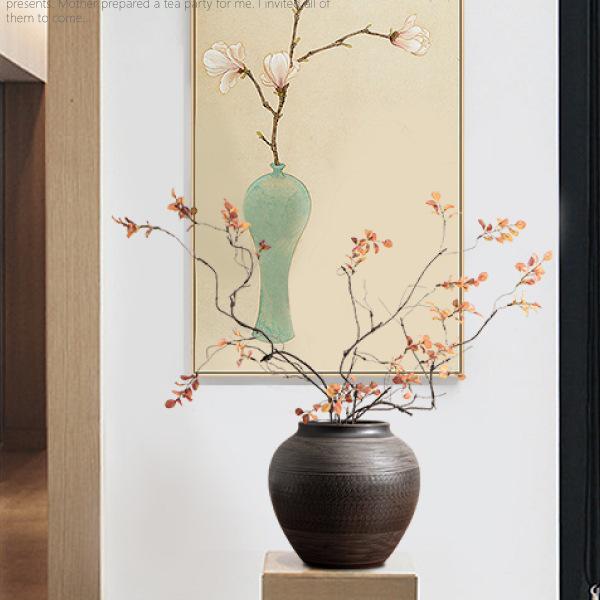 New Chinese Retro Ceramic Vase for Dining Table, Living Room, TV Cabinet Decoration, and Flower Arrangements
