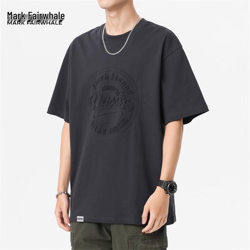 MARK FAIRWHALE Men's Pure Cotton Crew Neck T-Shirt
