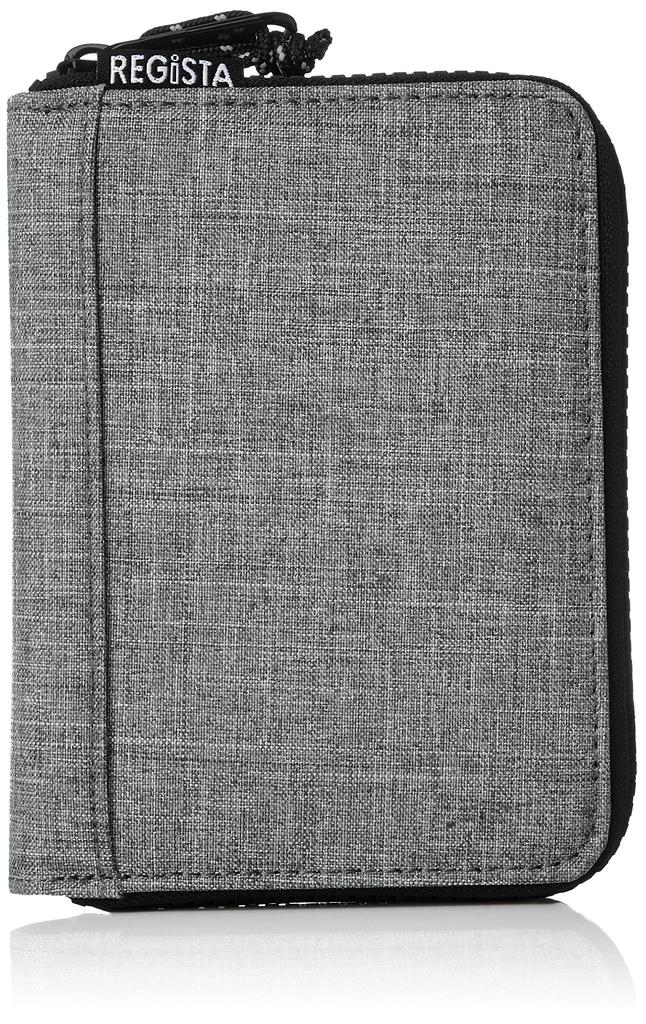 Heathered Nylon Round Zip Billfold Lightweight and with IC Card Gray [Register] Wallet, Compact, Slots,